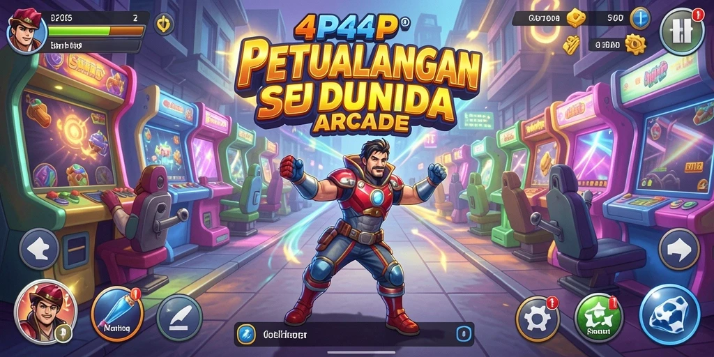 Screenshot menunjukkan aksi seru gameplay di 4P4P.