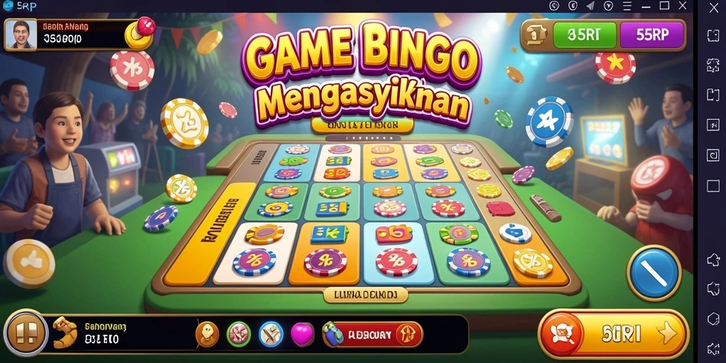 Screenshot 55RP menampilkan pemain sedang menikmati permainan Bingo.