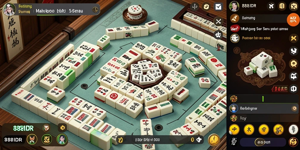 Tampilan gameplay Mahjong yang menarik dan menantang di 888IDR.