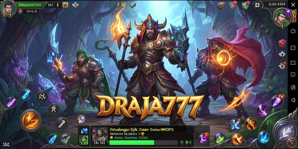 Tampilan menarik dari gameplay DRAJA777 di dunia MMORPG.