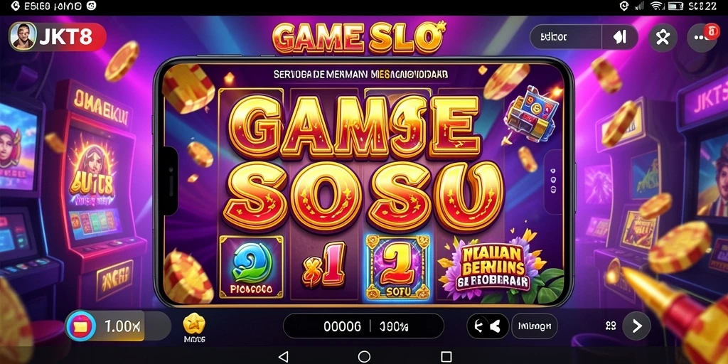 Tampilan permainan slot JKT8 dengan berbagai tema menarik.