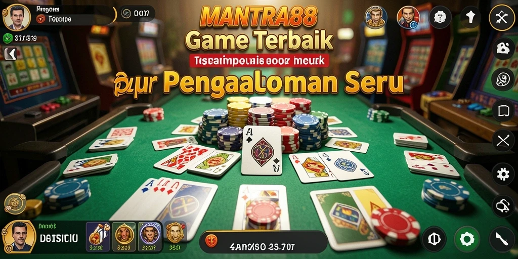 Tampilan gameplay seru di aplikasi MANTRA88 saat bermain Gaple.