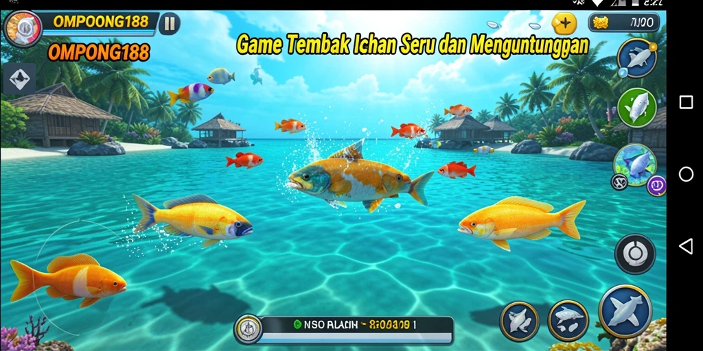 Gameplay seru OMPONG188 dalam aksi Tembak Ikan.