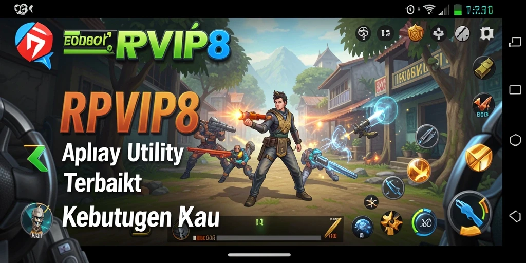 Screenshot utama RPVIP8 menampilkan antarmuka yang sederhana dan fungsional.