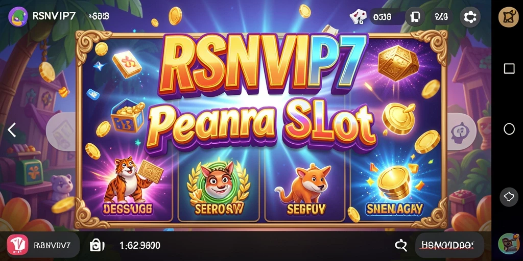 Tampilan gameplay seru dari RSNVIP7 yang menonjolkan berbagai mesin slot.
