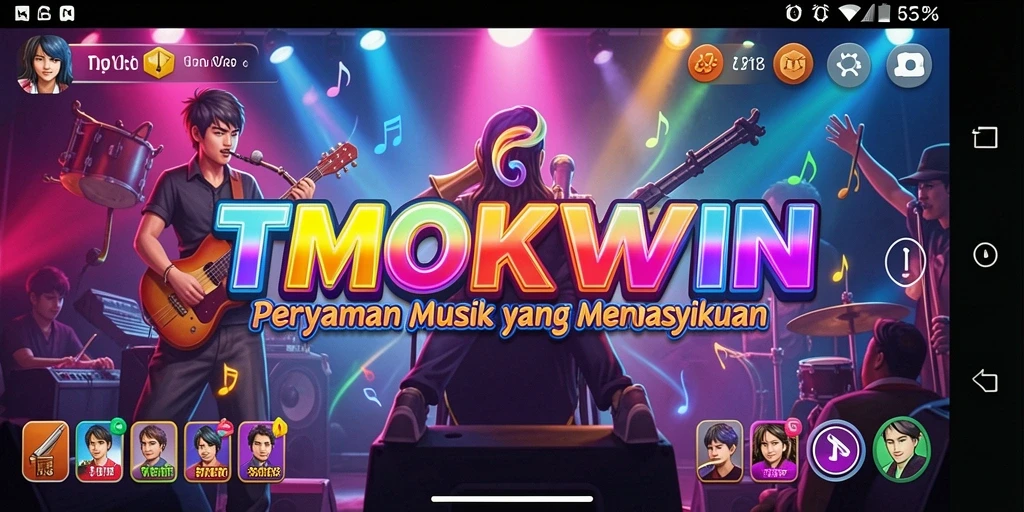 Tangkapan layar gameplay <strong>TMOKWIN</strong> menampilkan keseruan bermain musik.