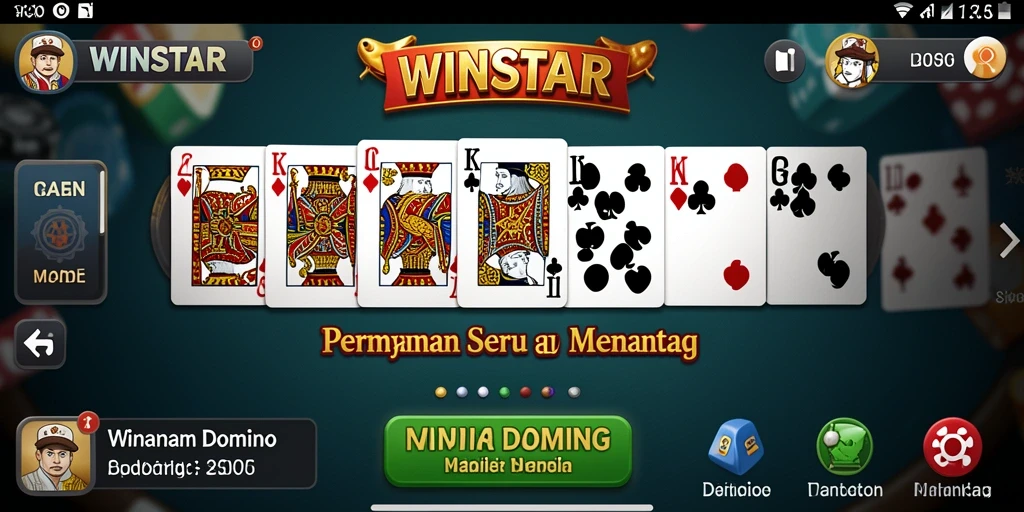 Tampilan gameplay seru dari game Domino WINSTAR.