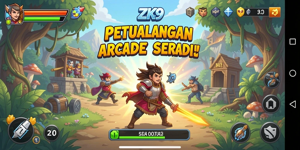 Screenshot ZK9 menunjukkan gameplay seru dengan tantangan menarik.